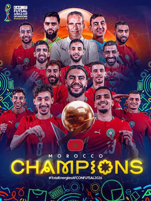 أسود الأطلس يحافظون على عرش أفريقيا: المغرب بطل كأس أمم أفريقيا لكرة القدم داخل القاعات للمرة الرابعة